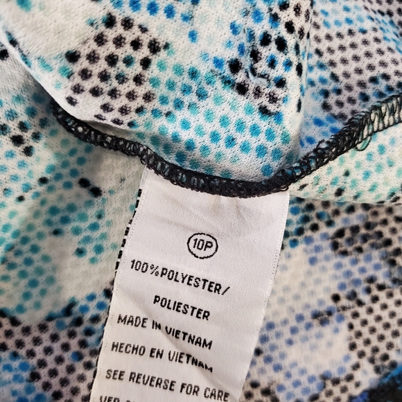 Shelby & Palmer Floral Flare Mini Dress Size 10P Blue Black Green - Picture 4 of 7